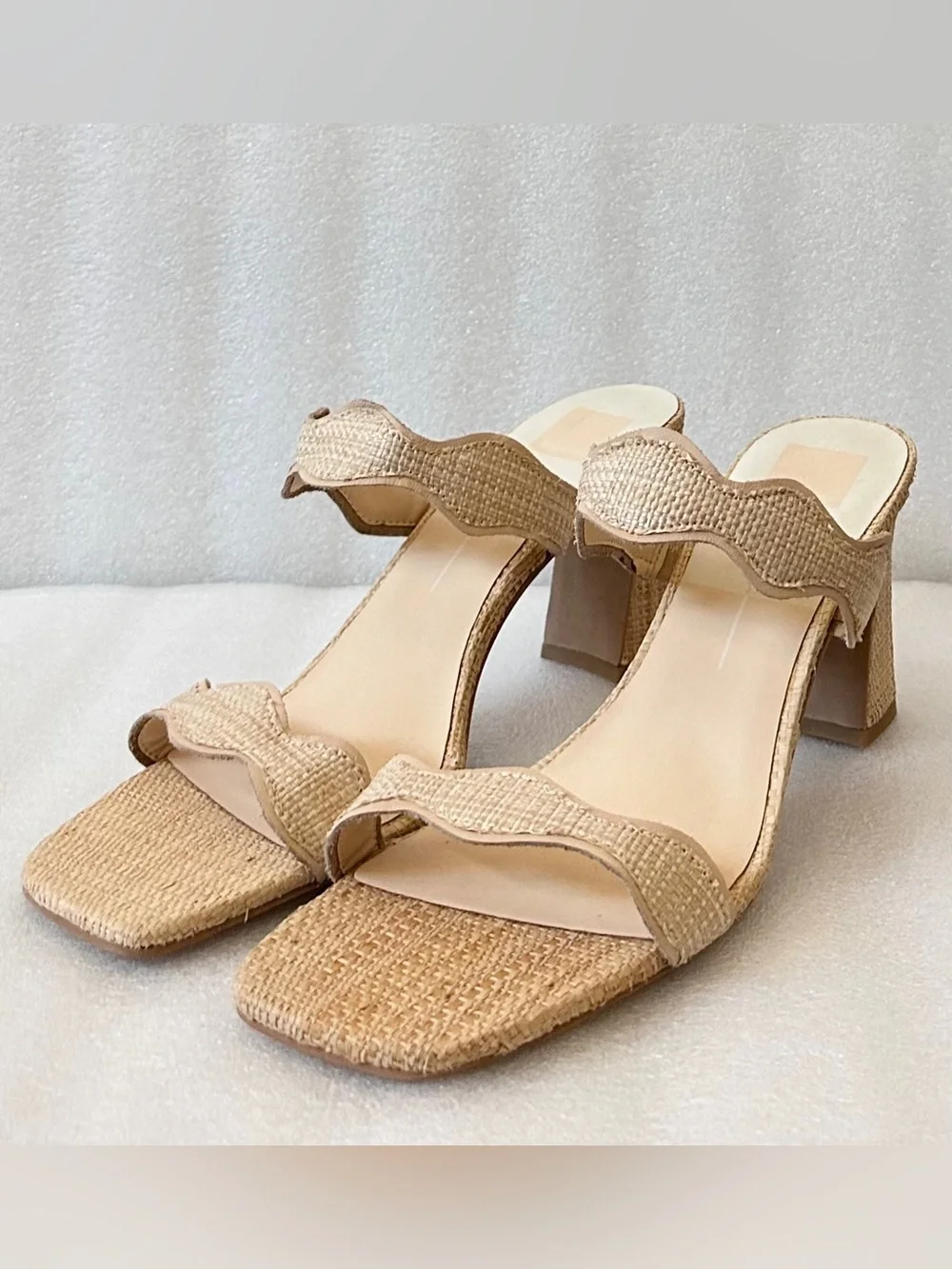 Dolce Vita Heeled Mule Sandals Light Natural size 13